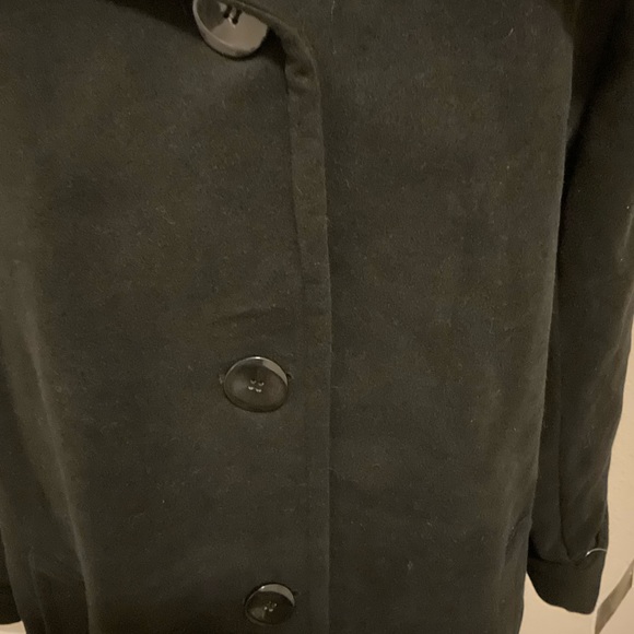 NWT JM Collection Women's Black Long Sleeve Button Front Pea Coat - Size L - Picture 3 of 13
